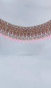 Indian Pakistani Jewellery Juhainah: baby pink choker set - Bijoux Pieces