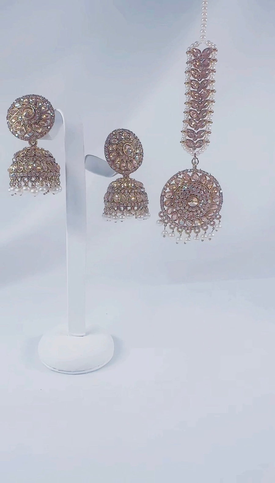 Indian Pakistani Jewellery Naima: Earring & tikka set - Bijoux Pieces