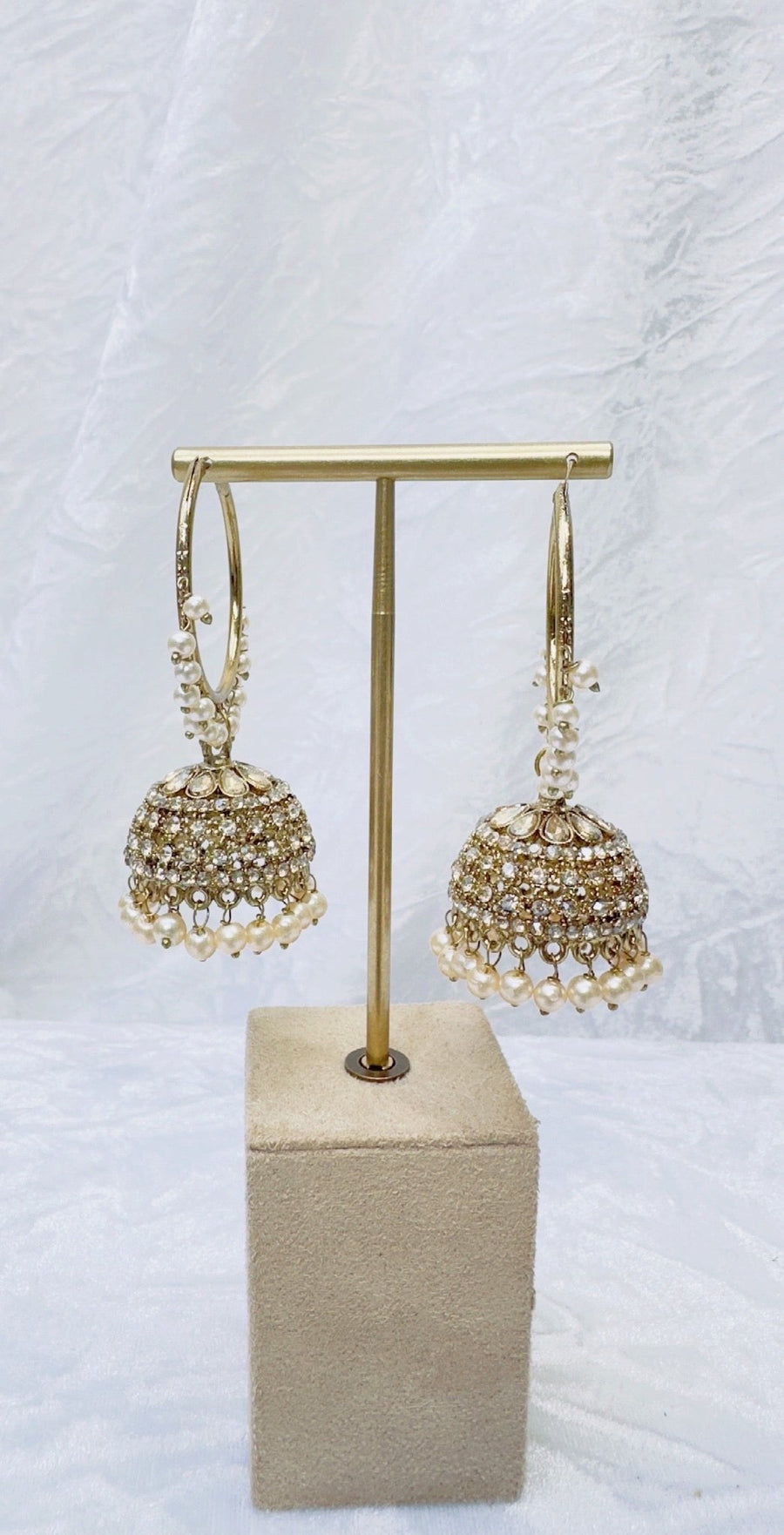 Indian Pakistani Jewellery Nazma: Earring & tikka set - Bijoux Pieces