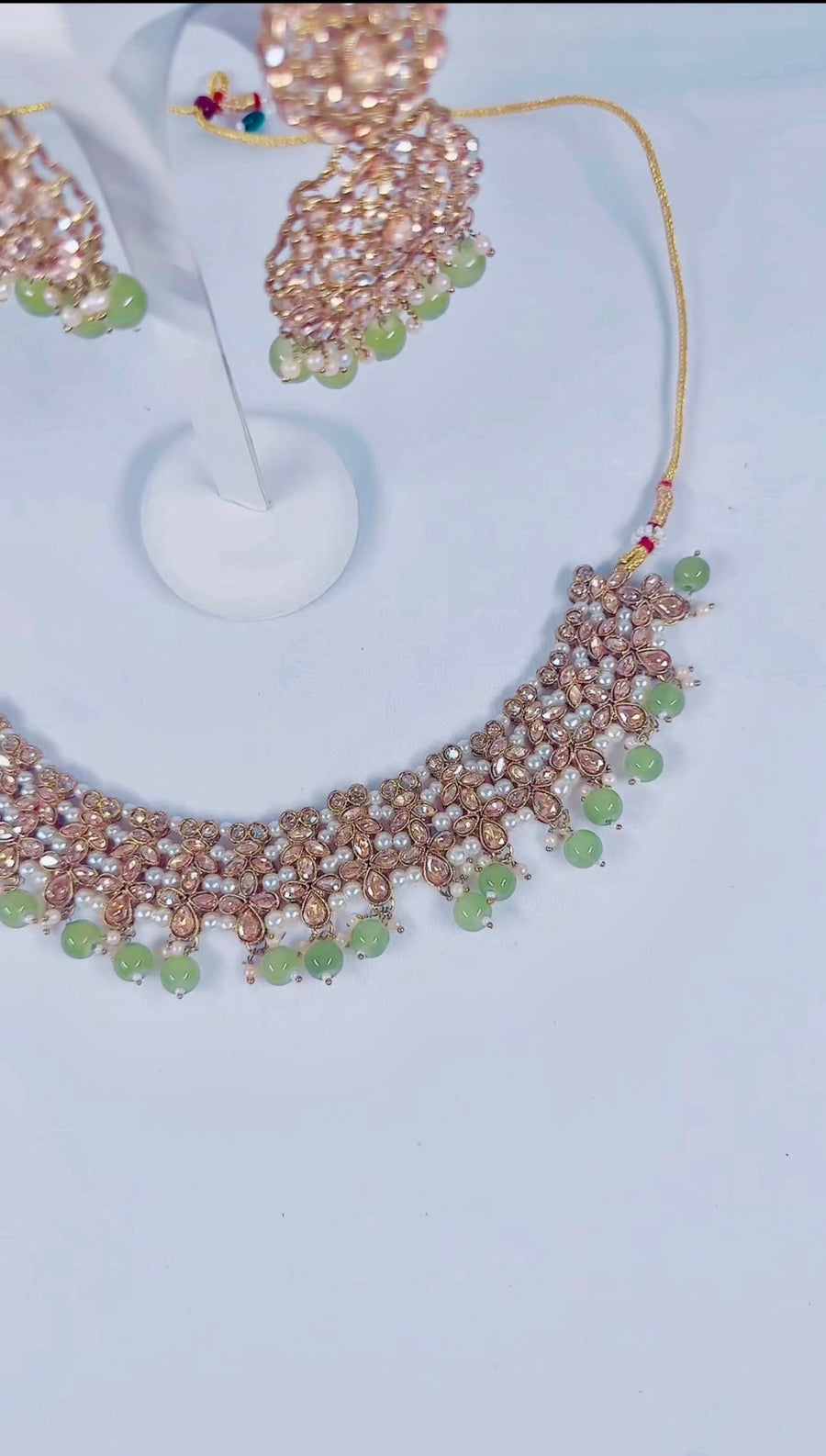 Indian Pakistani Jewellery Rashida: green and stunning bronze stones! - Bijoux Pieces