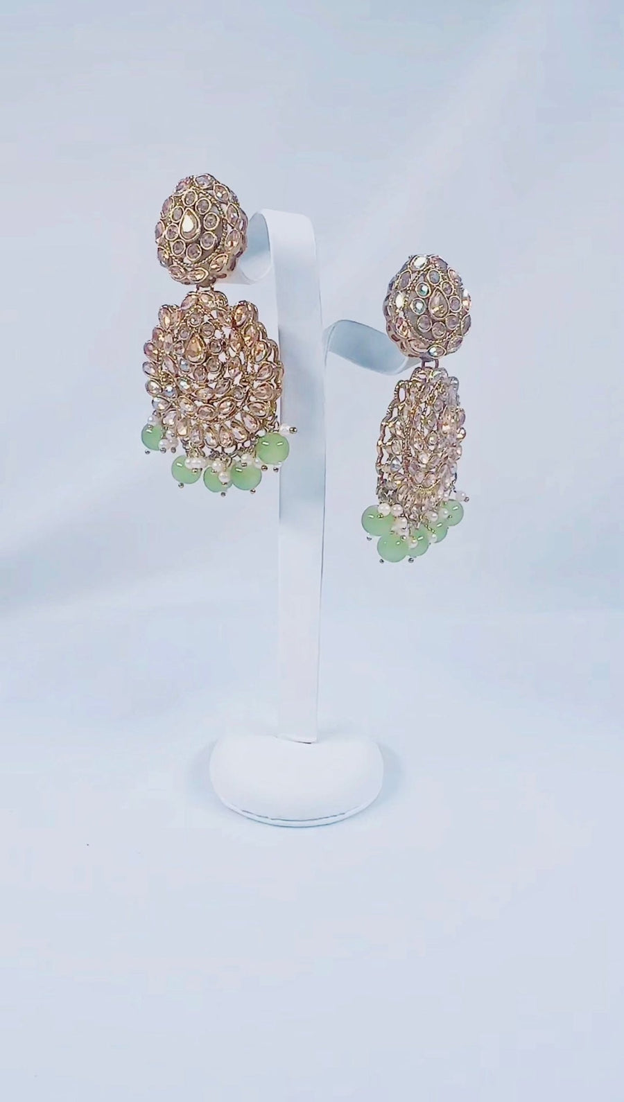 Indian Pakistani Jewellery Rashida: green and stunning bronze stones! - Bijoux Pieces