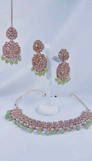 Indian Pakistani Jewellery Rashida: green and stunning bronze stones! - Bijoux Pieces