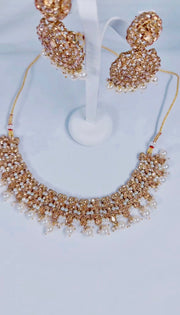 Indian Pakistani Jewellery Rashida: white and stunning bronze stones! - Bijoux Pieces