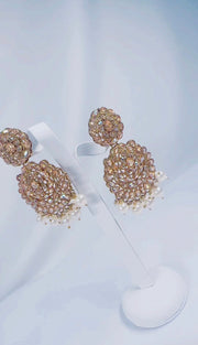 Indian Pakistani Jewellery Rashida: white and stunning bronze stones! - Bijoux Pieces