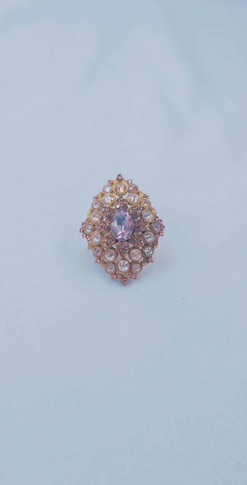 Hadiyya Antique gold & pink ring - Bijoux Pieces