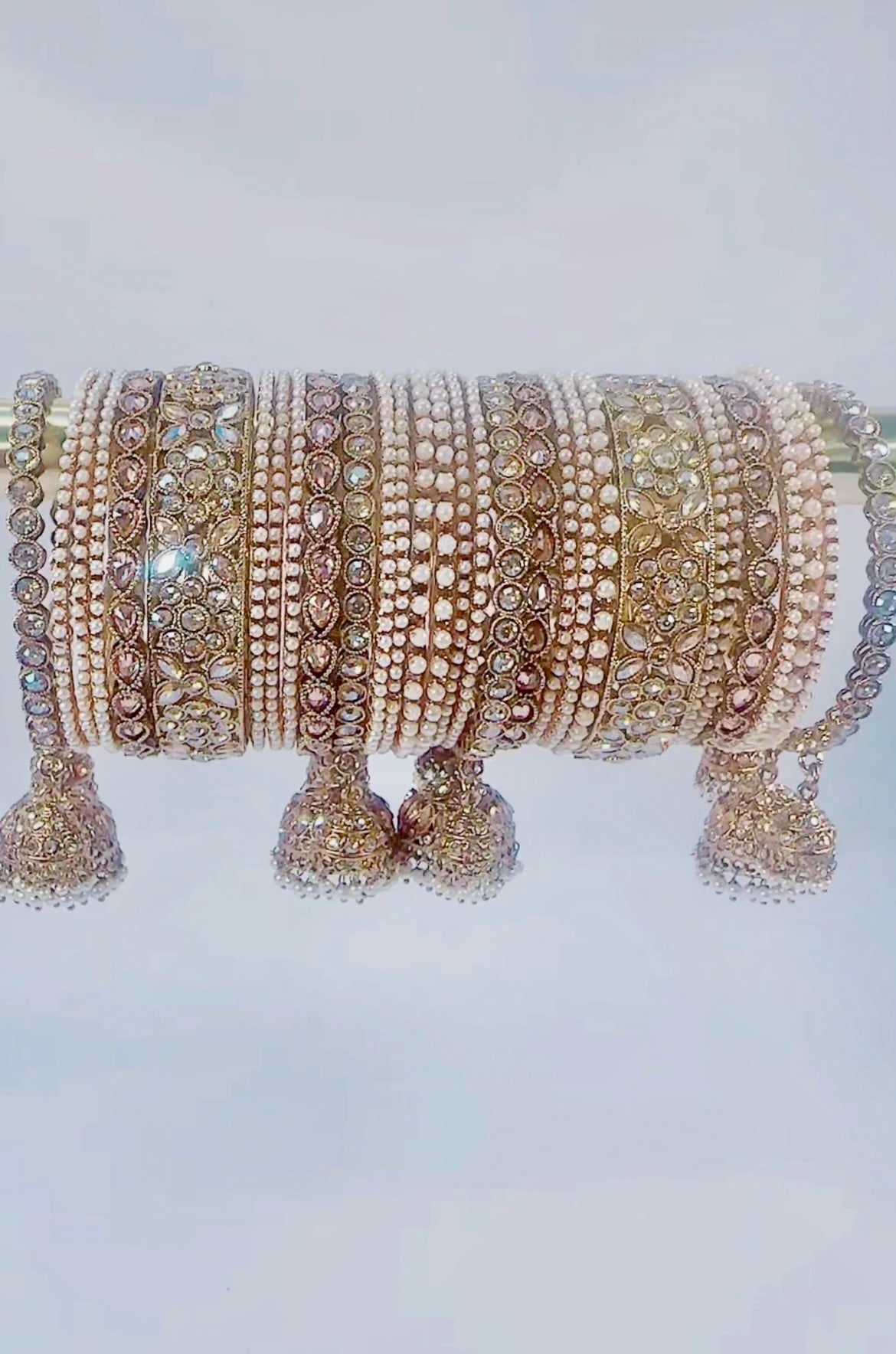 Maram: Gold Latkan kangan bangles (2 sets of bangles) - Bijoux Pieces