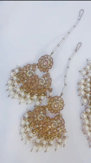 Yamama: Bridal set gold & pale pink - Bijoux Pieces