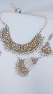 Yamama: Bridal set gold & pale pink - Bijoux Pieces