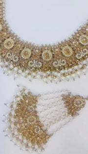 Yamama: Bridal set gold & pale pink - Bijoux Pieces