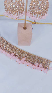 Indian Pakistani Jewellery Zara: baby pink choker set - Bijoux Pieces